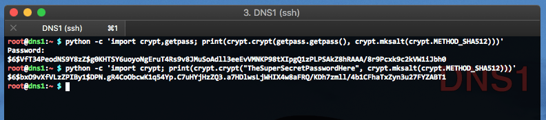 Use Python to create encrypted password