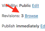 WordPress post revisions