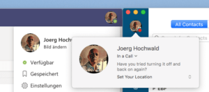 In a Skype Call