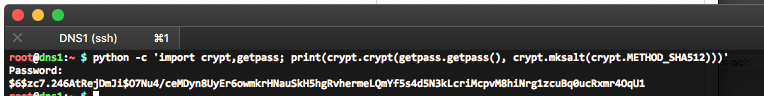 Use Python to create encrypted password