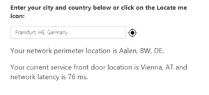 My location with IPv6 enabled