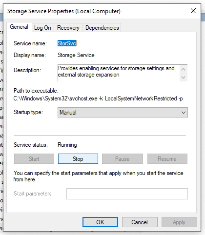 Windows Storage Service