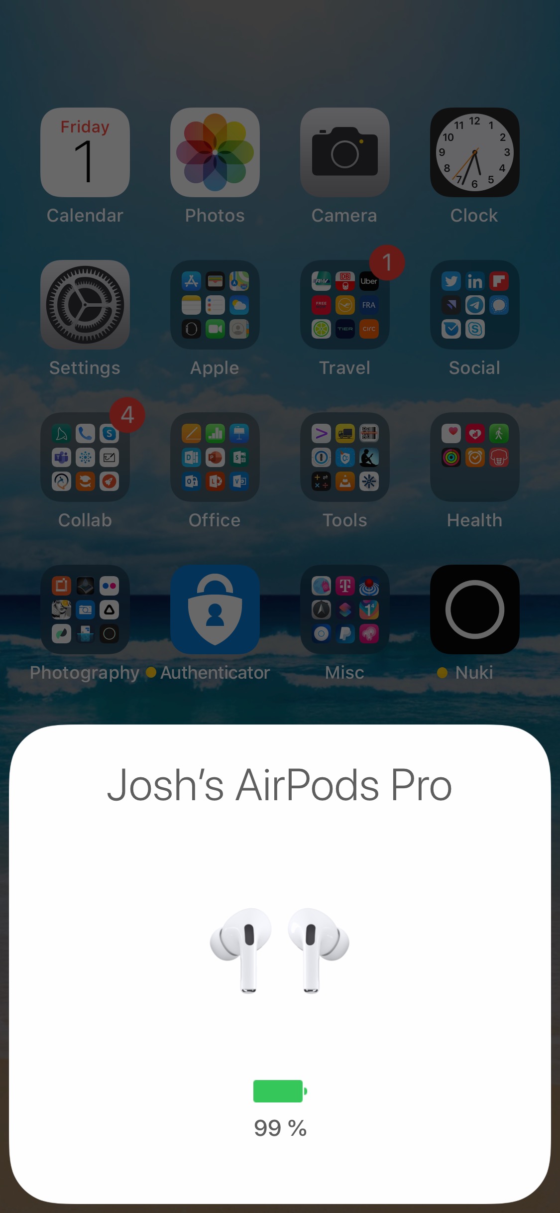 Connected the AirPods Pro