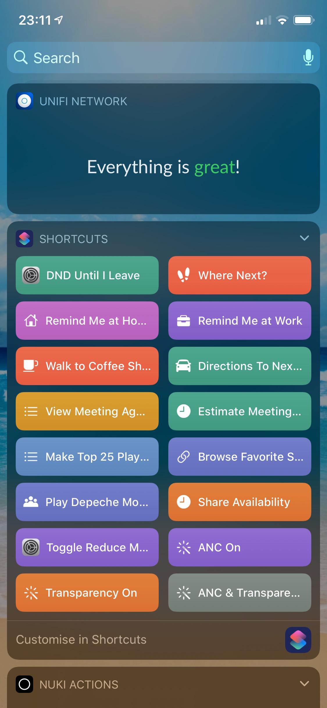 Shortcuts on the iPhone