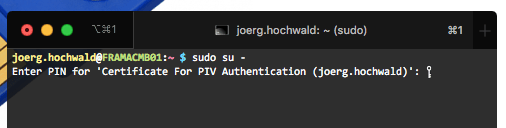 sudo secured by the key