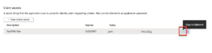 Copy your Client Secret Copy your Client Secret