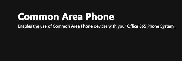 Featured image of post Microsoft 365 Common Area Phone